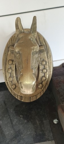 Vintage brass horse head - vintage,
