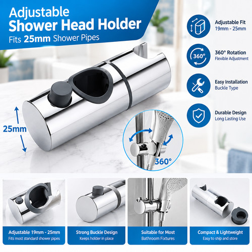 Shower head holder 25mm - head,