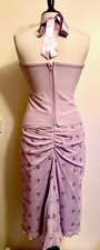 Baylis & Knight Lilac Mesh Halter Corset & Knee Length Fishtail Skirt Size 12