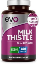 Milk Thistle 4000mg - 180 Tablets - 80% Silymarin - Vegan - Liver