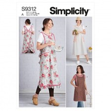 Simplicity Sewing Pattern 9312 Aprons A (XS-S-M-L-XL)