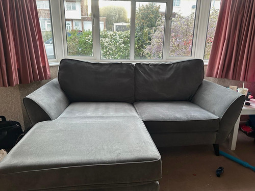 Dfs grey seater lounger - dfs, 3