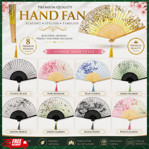 Bamboo folding hand silk - bamboo,