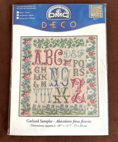 Dmc deco garland sampler - sampler, cross