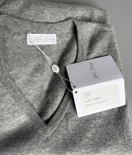 John Laing 100% Pure Cashmere Gents V Neck Sleeveless  Jumper Grey Size XL New