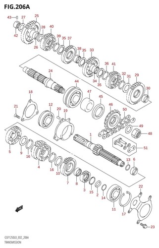 Suzuki genuine 3rd driven gear - suzuki,