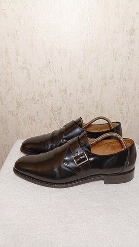 Loake black leather monk strap - monk,