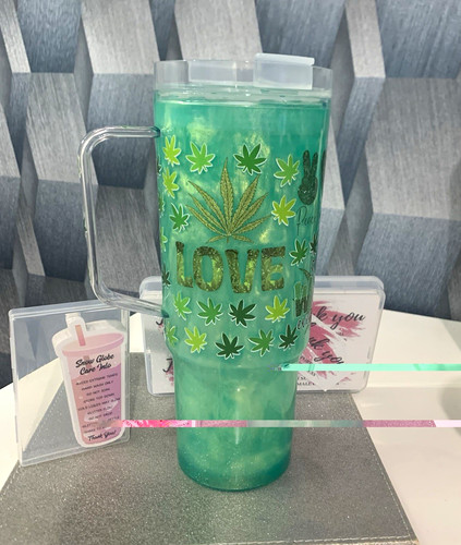 40oz handled green - 40oz,