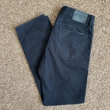Superdry Officer Black Straight Jeans M70015JNF4 100% Cotton W34 L32