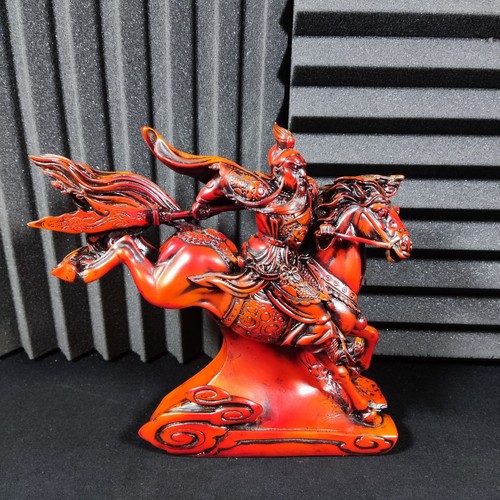 Chinese red resin guan - resin, gong