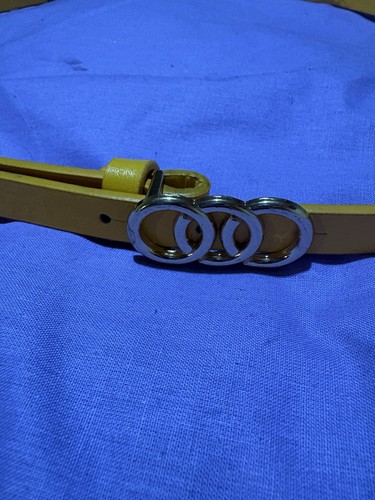 Women yellow mustard belt - yellow,