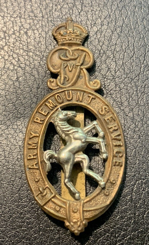 Army remount service cap badge - remount,