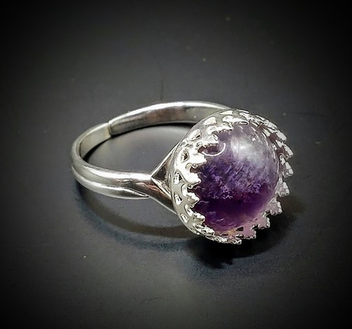 Amethyst ring silver - ring, gemstone