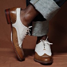 Handmade Men spectator shoes