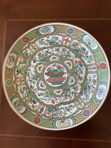 Imari green hand painted large - green,