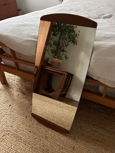 Mid century teak wall mirror - mid,