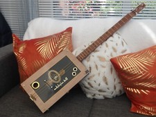 3 STRING HOMEMADE FRETTED ACOUSTIC/ELECTRIC CIGAR BOX GUITAR