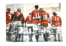 MANCHESTER UNITED LEGENDS FLAG 3X2FT FREE UK 48HR POST