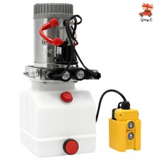 3 Quart Double Acting Hydraulic Pump Dump Trailer Reservoir 12V DC Unit Pack New