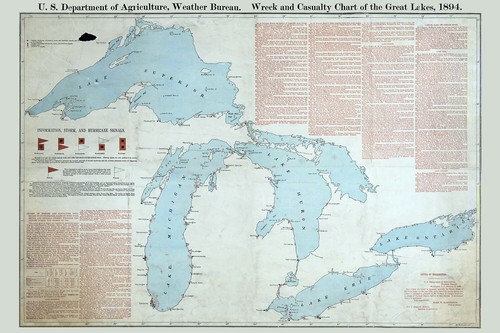 1894 ship wreck map and - map,