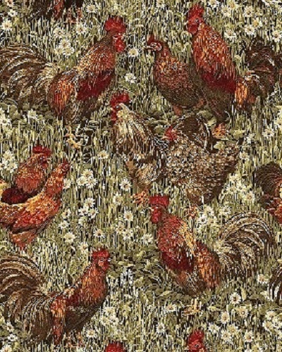 Fat quarter rooster fields - rooster,