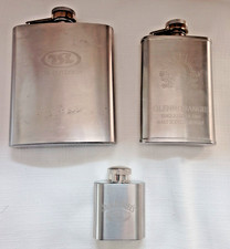3 vintage hip flasks - all