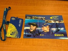 Tommi Mäkinen & Petter Solberg WRC autographed photo and Subaru Rally Event Pass