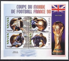1998 World Cup - Soccer - SPACE - ZAIRE - KLB Mint Team England