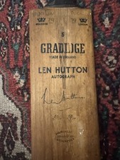 Vintage Gradidge London Len Hutton Autograph 5 Cricket Bat 31” Tall Rare 
