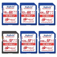 16GB to 256GB U3 SD Memory