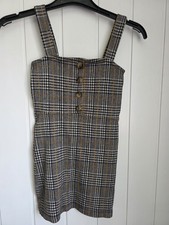 Girls checked pinafore - girls,