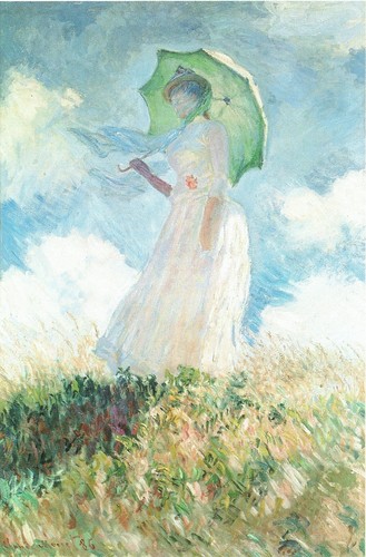 Monet woman with - woman, parasol