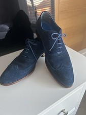 Russell & Bromley Navy Suede Brogue Lace Up Shoes Uk 8 Eu 42