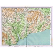EXTER & HONITON Antique Map