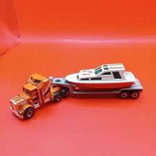 MATCHBOX CONVOY KENWORTH BOAT TRANSPORTER & BOAT 
