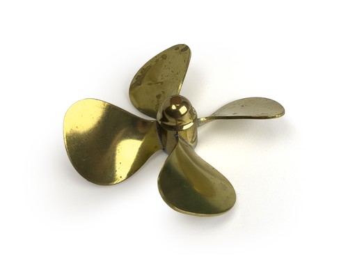 Radio active brass propeller - radio,