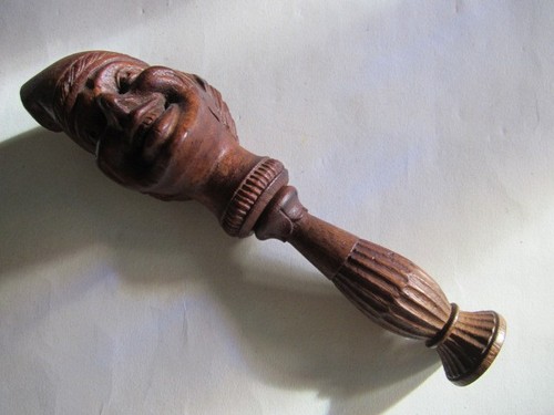 Fine antique carved treen - a,