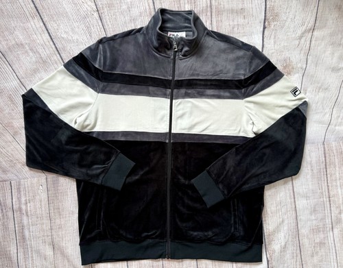 Velour fila tracksuit top - velour,