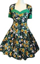 1950’s tiki Style Circle Dress Size 18 New Handmade