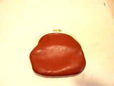 NICE RED LEATHER 2-PART CHANGE PURSE