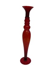 Mid 20thC Very Tall Red Glass