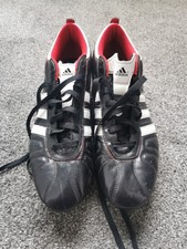 Adidas AdiQuestra SG Mens Size UK 12 Black Football Rugby Boots Changable Studs 