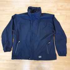 Waterproof Jacket, 2XL, TROJAN Navy Jacket, Mens, Coat, Arco, Hidden Hood, XXL