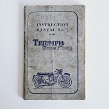 Triumph Motorcycle Tiger Cub & Terrier Instruction Manual No 7 1961 Vintage