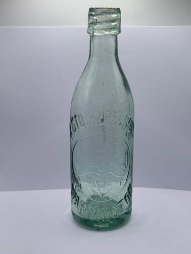 Old aqua glass stotherts beer - old,