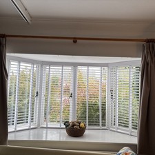 Bay Window Venetian Blinds Made By Hilarys For Window 60cm, 120cm, 60cm Vgc