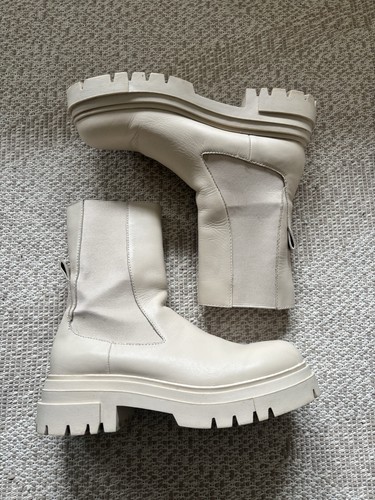 Zara ecru cream faux leather - zara,