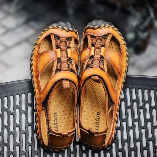Men genuine leather roman - men's,