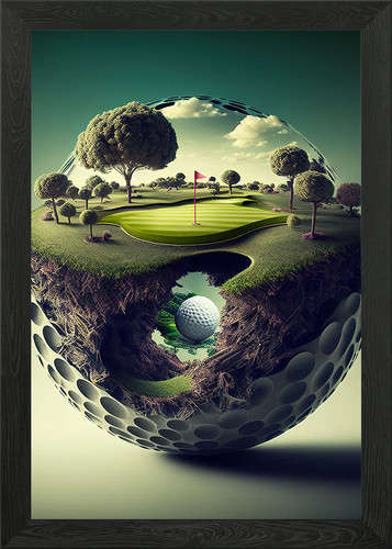 Golf course framed - course,