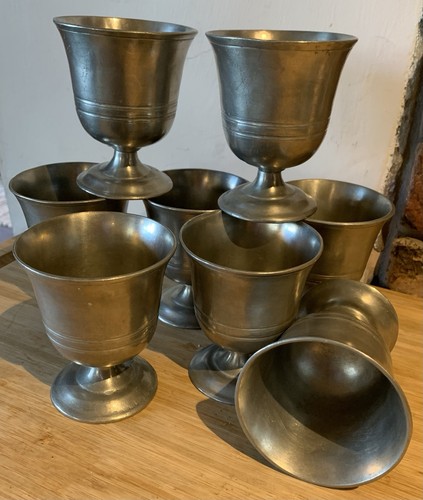 Pewter goblets 8 - goblets,